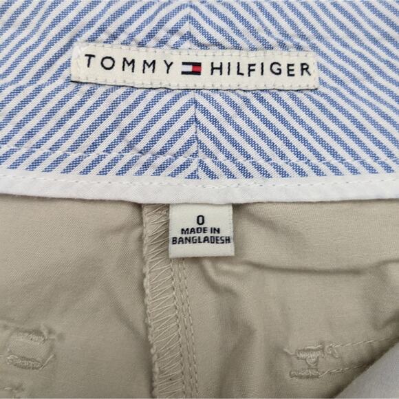 Tommy Hilfiger Khaki Chino Bermuda Shorts Sz0 - Picture 6 of 9